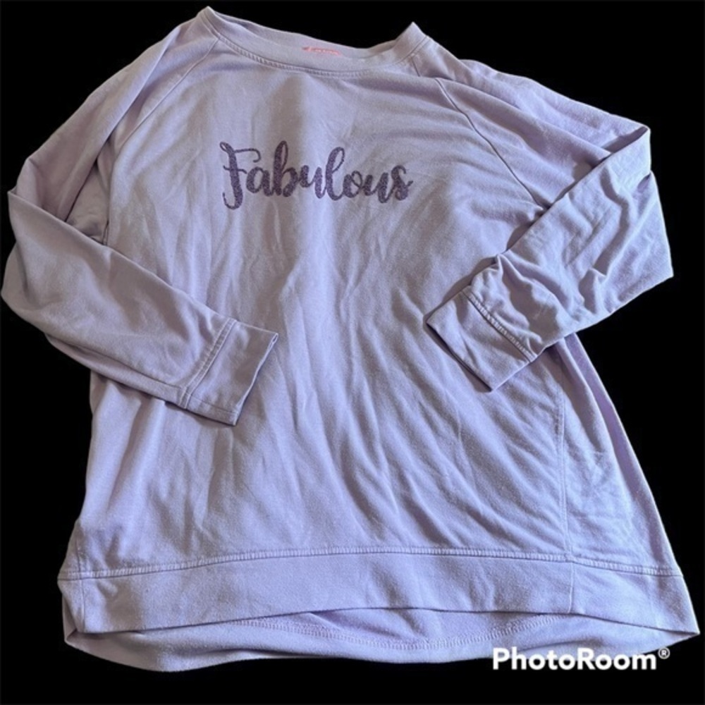 Lavender “Fabulous” Isaac Mizrahi long sleeve shirt